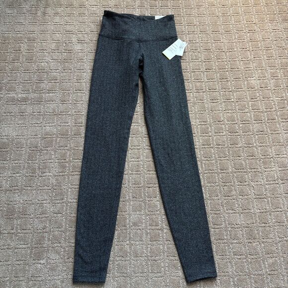 Old Navy Cozycore Leggings Women's Small Tall Gray Pull On Herringbone Soft NWT - Picture 1 of 6